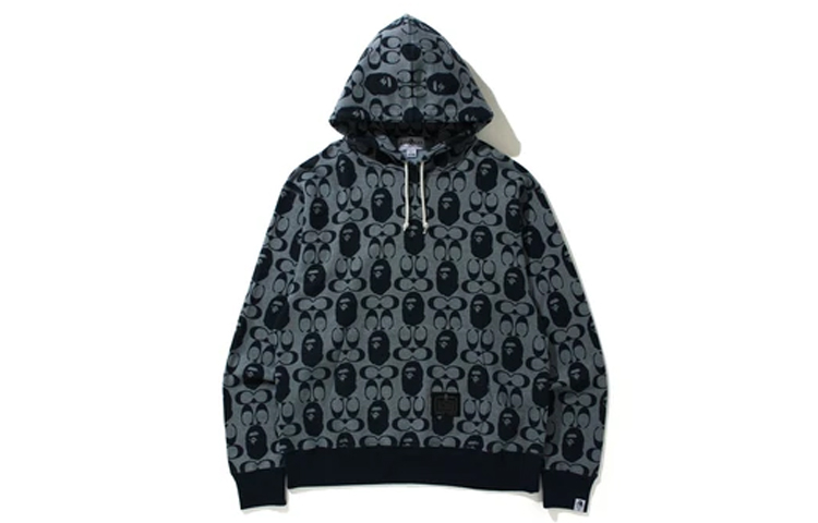 Bape A BATHING APE COACH All-Over Logo Print Hoodie . 1H73-114-901