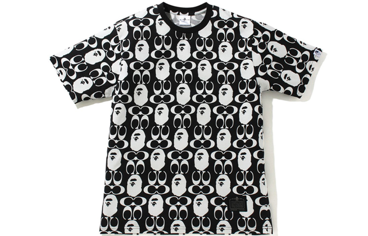 Bape A BATHING APE COACH Ape Head Monogram Embroidered T-Shirt Menswear. 0ZXTEM31901CH