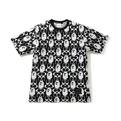 Bape A BATHING APE COACH Ape Head Monogram Embroidered T-Shirt Menswear. 0ZXTEM31901CH