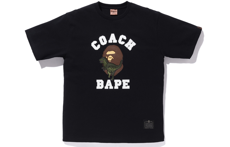 Bape A BATHING APE COACH Ape Head Rexy Black  T-Shirt. 110901E 圖 2
