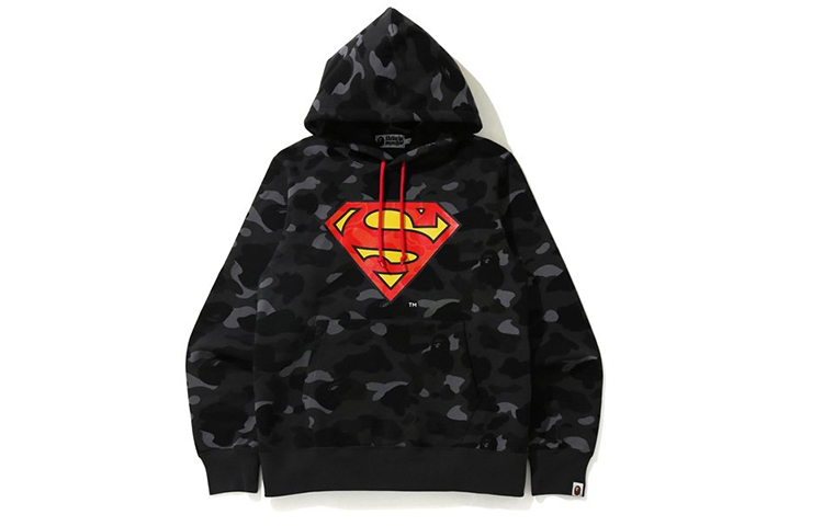 Shop Bape A BATHING APE x DC聯名長袖連帽衫。 1H23-114-901