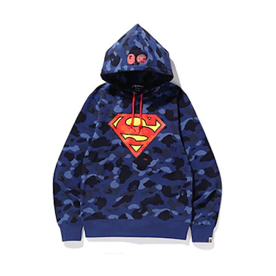 Bape A BATHING APE DC Superman Color Camo Pullover Hoodie Unisex. 1F23-114-912