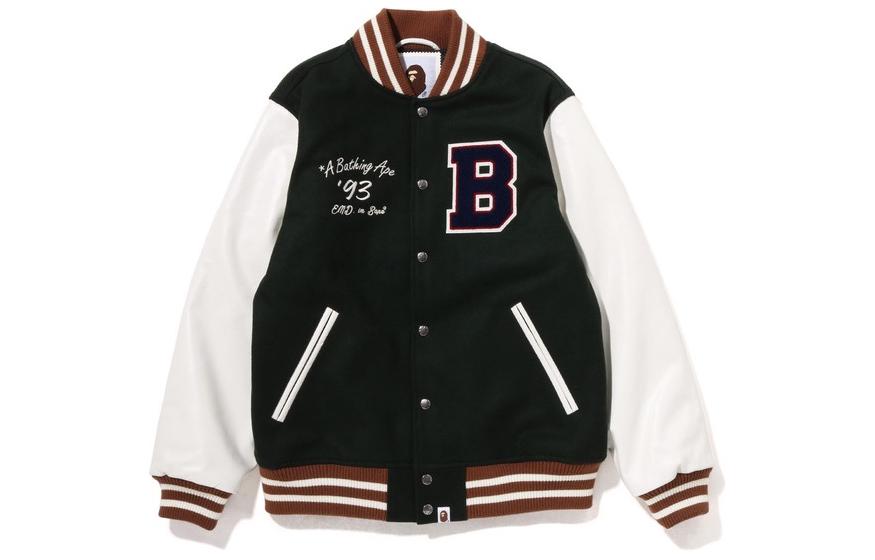 Buy Chaqueta de Béisbol Bape A BATHING APE x END Colorblock Blanco Verde Edición. 0ZXJKM141906J