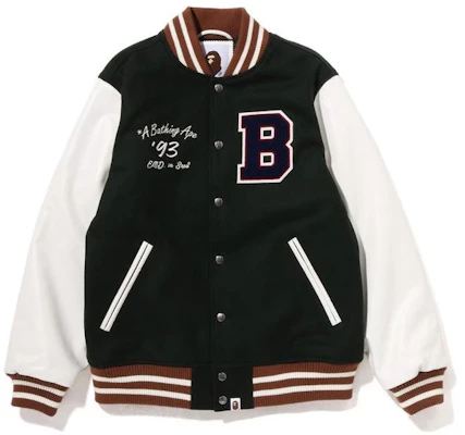 Chaqueta de Béisbol Bape A BATHING APE x END Colorblock Blanco Verde Edición. 0ZXJKM141906J Buy Chaqueta de Béisbol Bape A BATHING APE x END Colorblock Blanco Verde Edición. 0ZXJKM141906J