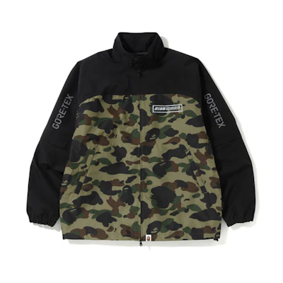 Bape A BATHING APE GORE-TEX Reflective Logo Camouflage Detachable Sleeve Jacket. 0ZXJKM41002XC