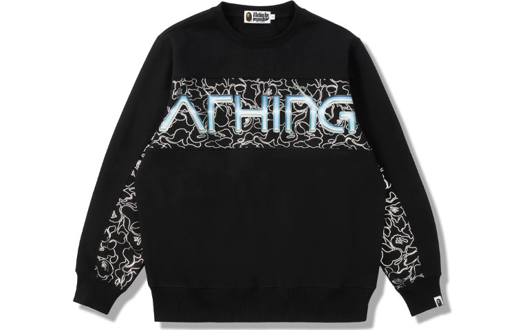 Bape A BATHING APE x Hajime Sorayama Logo Crewneck Sweatshirt Unisex Collab Series. OZXSWM113905H