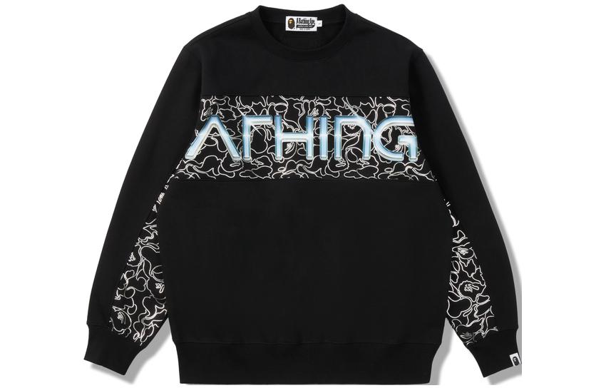 Bape A BATHING APE x Hajime Sorayama Logo Print Crewneck Long Sleeve Sweatshirt Men. 0ZXSWM113905H