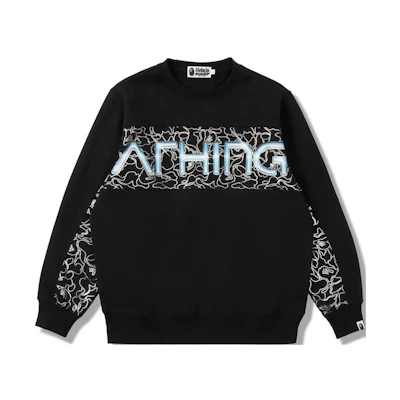 Bape A BATHING APE Hajime Sorayama Logo Print Crewneck Long Sleeve Sweatshirt Men. 0ZXSWM113905H