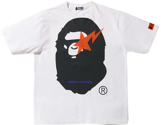 Camiseta Unisex Bape A BATHING APE x HERON PRESTON Colorblock Ape Print. 1I23-109-905 Order Camiseta Unisex Bape A BATHING APE x HERON PRESTON Colorblock Ape Print. 1I23-109-905