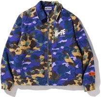 Bape A BATHING APE x HERON PRESTON Colorblock Camo Zip Jacket Purple Unisex. 1I23-141-902 Bape A BATHING APE x HERON PRESTON Colorblock Camo Zip Jacket Purple Unisex. 1I23-141-902