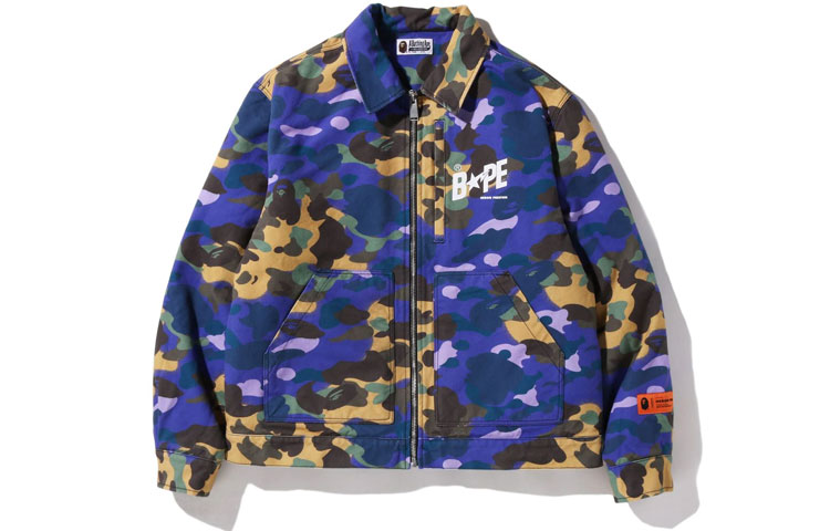 Order Bape A BATHING APE x HERON PRESTON 拼色迷彩紫色拉鍊外套 男女通用款式. 1I23-141-902