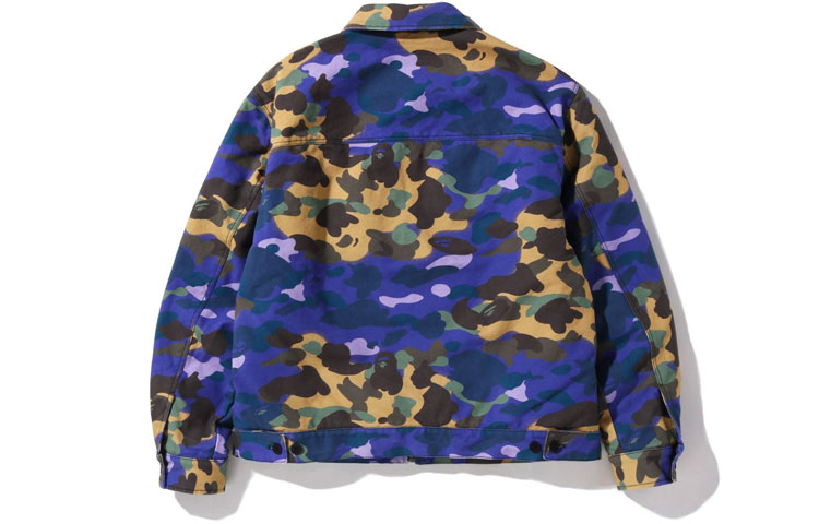 Lookbook Bape A BATHING APE x HERON PRESTON 拼色迷彩紫色拉鍊外套 男女通用款式. 1I23-141-902