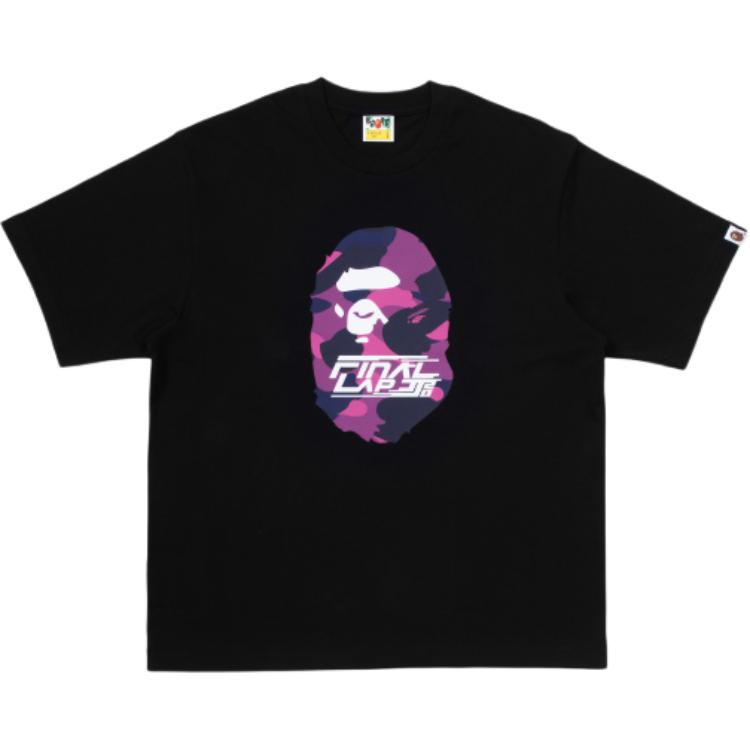 Bape A BATHING APE JJ Lin SS25 Camo Ape Head Logo Print Loose Fit  T-Shirt. BAP-SS25-006