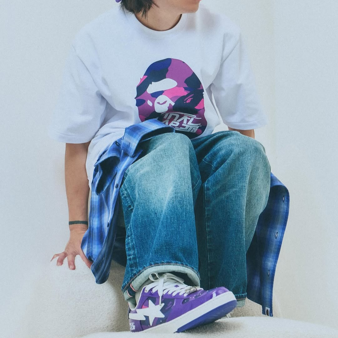 Bape A BATHING APE JJ Lin SS25 Camo Ape Head Logo Print Loose Fit  T-Shirt. BAP-SS25-006 圖 11