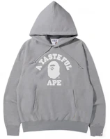 Bape A BATHING APE x JJJJOUND Classic College Pullover Hoodie Grey. 1H73-114-909 Bape A BATHING APE x JJJJOUND Classic College Pullover Hoodie Grey. 1H73-114-909