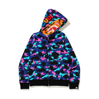 Bape A BATHING APE KID CUDI Camo Tiger Hoodie Colorful Edition. 1G73-115-903