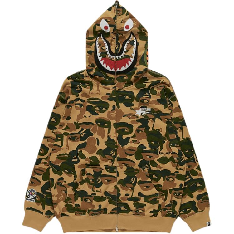 Bape A BATHING APE KidSuper Studios SS25 Shark Hoodie Jacket Unisex Vibrant Print 1L23-115-909