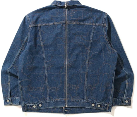 Bape A BATHING APE x Levi''s SS21 Jaket Denim Biru Berkancing. 1H23-140-909 Lookbook Bape A BATHING APE x Levi''s SS21 Jaket Denim Biru Berkancing. 1H23-140-909