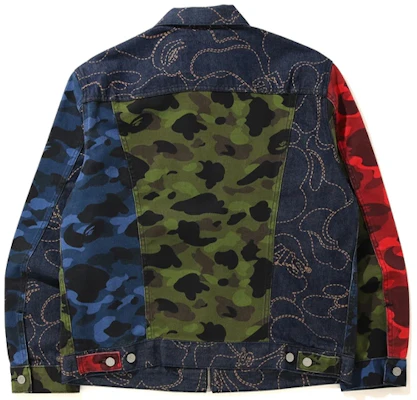 Bape A BATHING APE x LEVI''S SS21 Jaket Denim Camo Multicolor. 1H23-140-905 Lookbook Bape A BATHING APE x LEVI''S SS21 Jaket Denim Camo Multicolor. 1H23-140-905