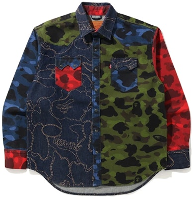 Bape A BATHING APE x Levi''s SS21迷彩長袖襯衫 多色款。 1H23-131-904 Buy Bape A BATHING APE x Levi''s SS21迷彩長袖襯衫 多色款。 1H23-131-904