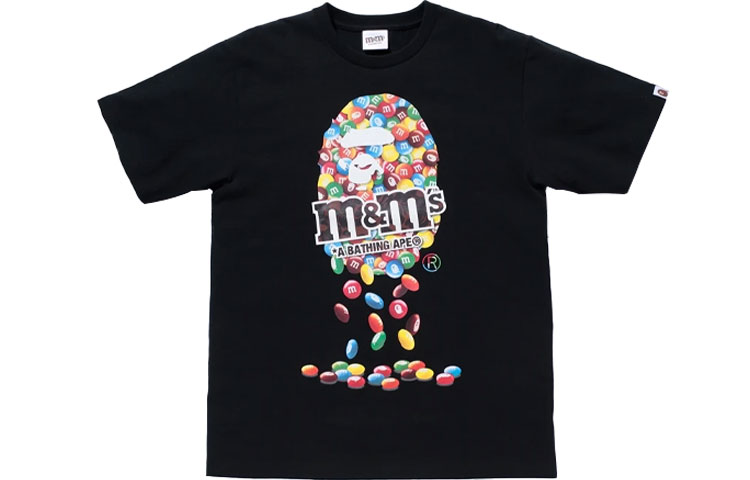 Bape A BATHING APE M&M's Logo Graphic Crewneck Short Sleeve T-Shirt 1H23-110-931