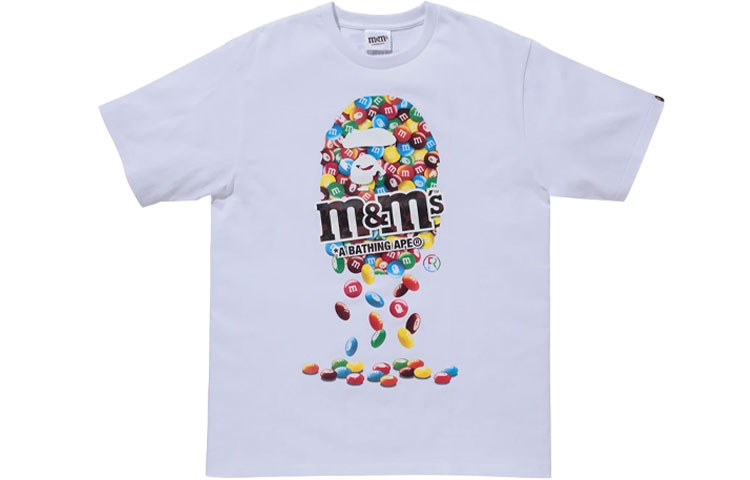 Bape A BATHING APE M&M's Logo Graphic Crewneck Short Sleeve T-Shirt 1H23-110-931 圖 2