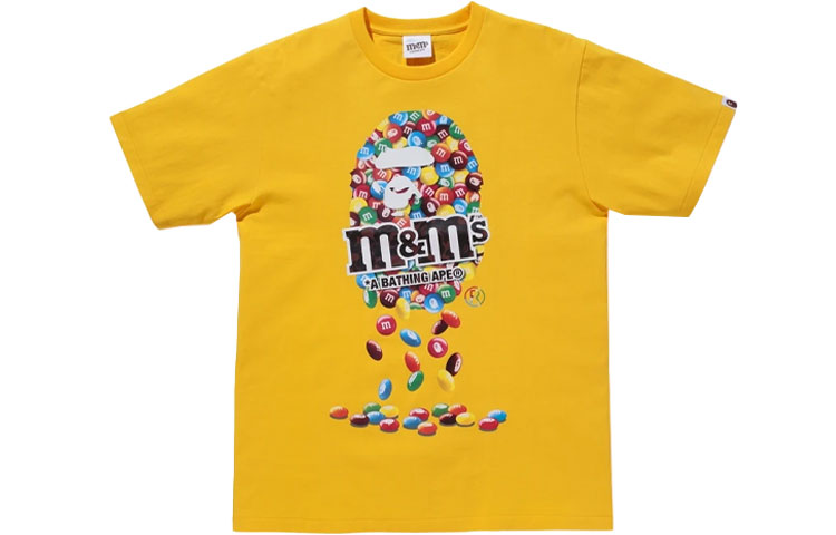 Bape A BATHING APE M&M's Logo Graphic Crewneck Short Sleeve T-Shirt 1H23-110-931 圖 7