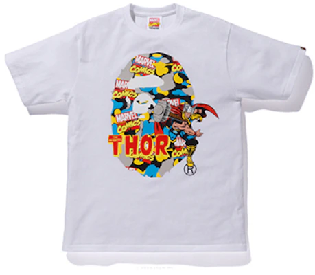 Bape A BATHING APE x MARVEL Thor Grafik Tee Putih Unisex Kolaborasi. 1F23110923 Order Bape A BATHING APE x MARVEL Thor Grafik Tee Putih Unisex Kolaborasi. 1F23110923