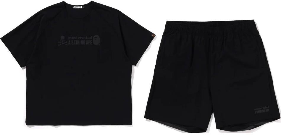 bape-a-bathing-ape-x-mastermind-japan-mens-logo-t-shirt-and-printed-shorts-gym-set-1-k23-143-901