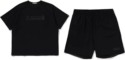 Bape A BATHING APE x mastermind JAPAN Mens Logo T-Shirt & Printed Shorts Gym Set. 1K23-143-901 Bape A BATHING APE x mastermind JAPAN Mens Logo T-Shirt & Printed Shorts Gym Set. 1K23-143-901