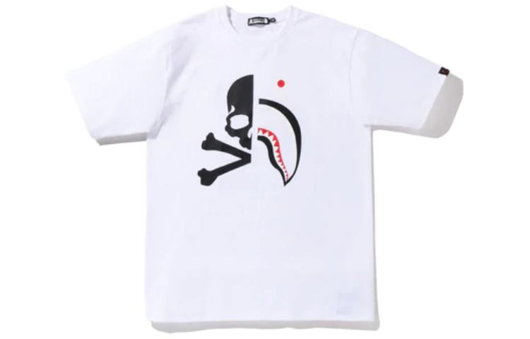 Order Bape A BATHING APE x Mastermind Japan Skull Shark Logo Kaos Katun 1I23-110-916