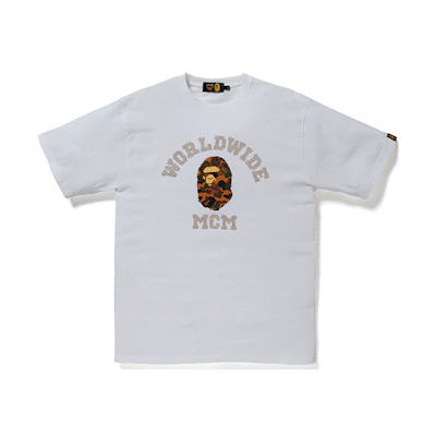 Bape A BATHING APE MCM Ape Head Series Short Sleeve T-Shirt. 1F73-110-910