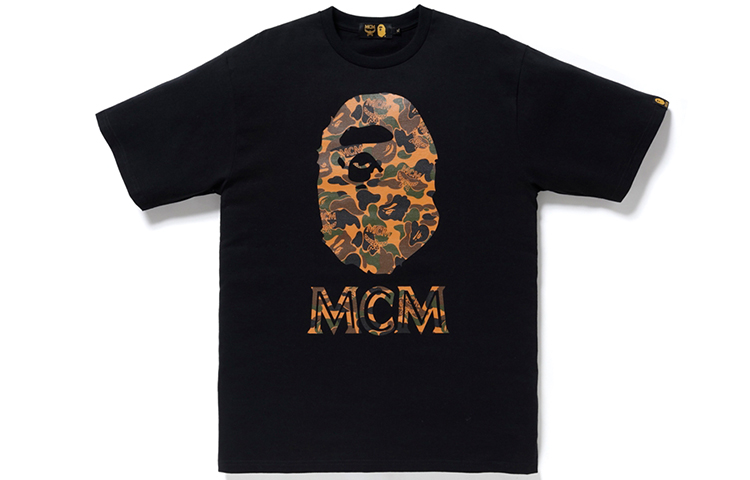 Bape A BATHING APE MCM Camo Ape Head Men’s T-Shirt Black 1F73-110-911 圖 2