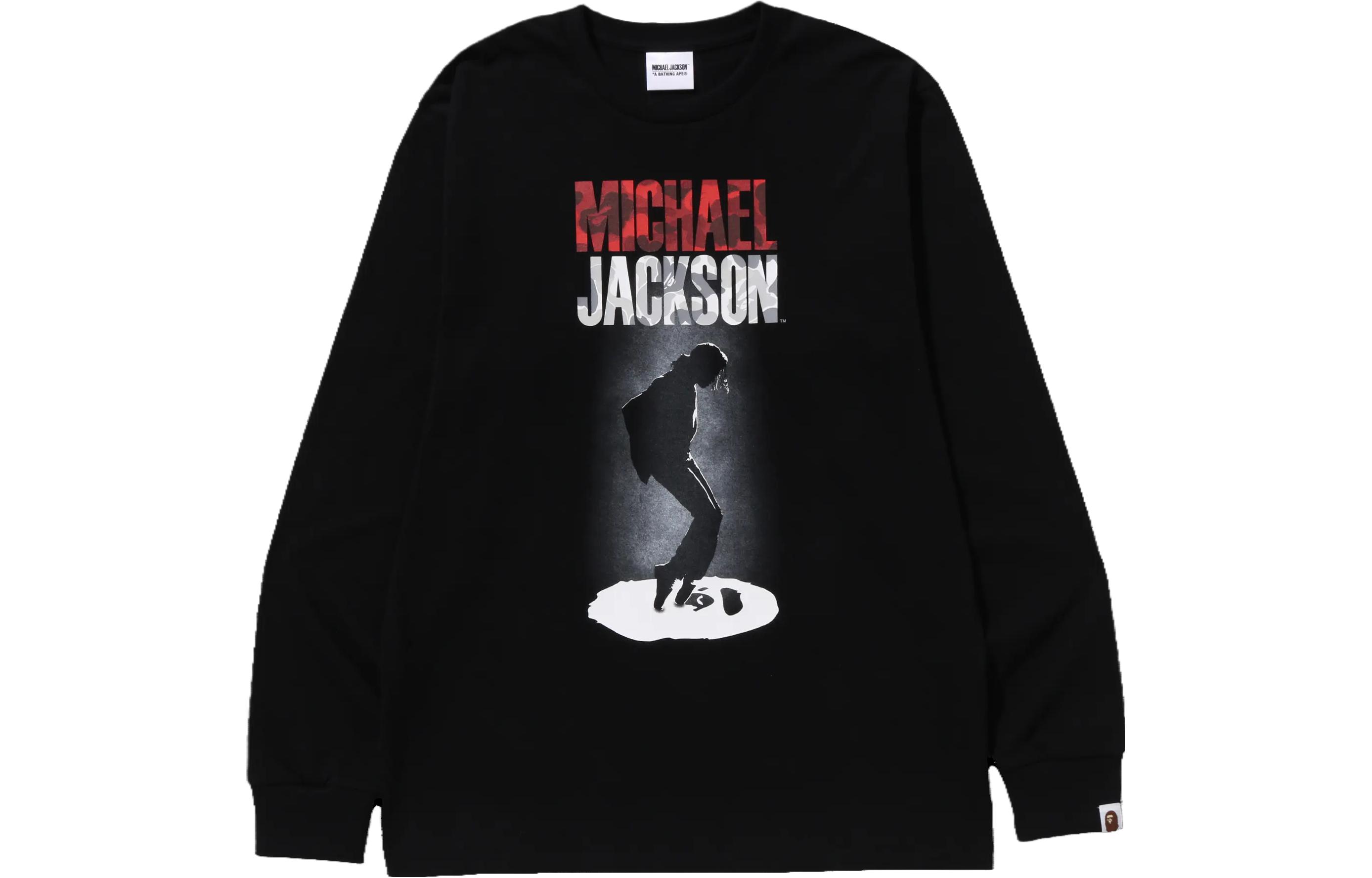 Bape A BATHING APE x Michael Jackson FW23 Retro Graphic Crewneck Sweatshirt Unisex. 1J73-111-901
