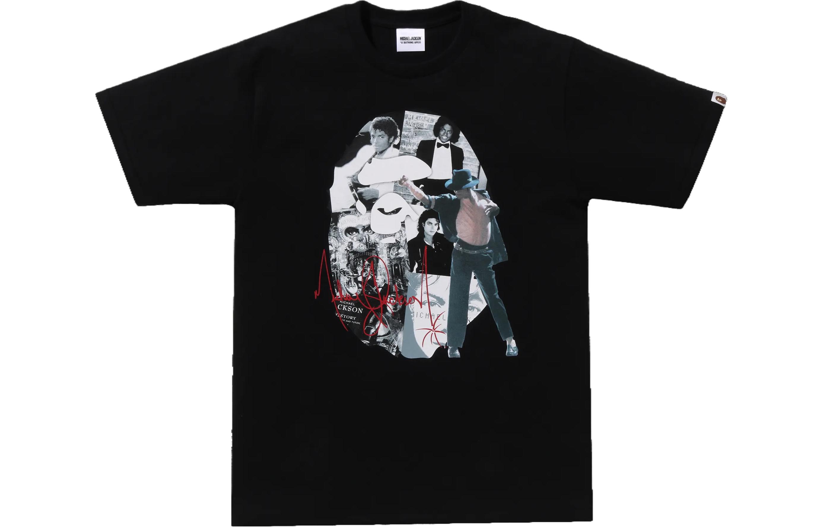 Bape A BATHING APE x Michael Jackson FW23 Vintage Loose Crew Neck T-Shirt Mens. 1J73-110-903