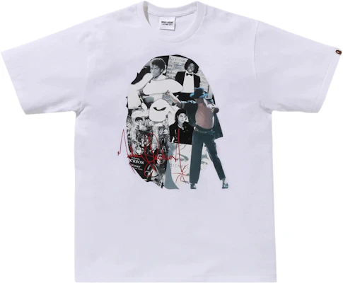 Bape A BATHING APE x Michael Jackson FW23 Kaos Vintage Loose Crew Neck Pria. 1J73-110-903 Shop Bape A BATHING APE x Michael Jackson FW23 Kaos Vintage Loose Crew Neck Pria. 1J73-110-903