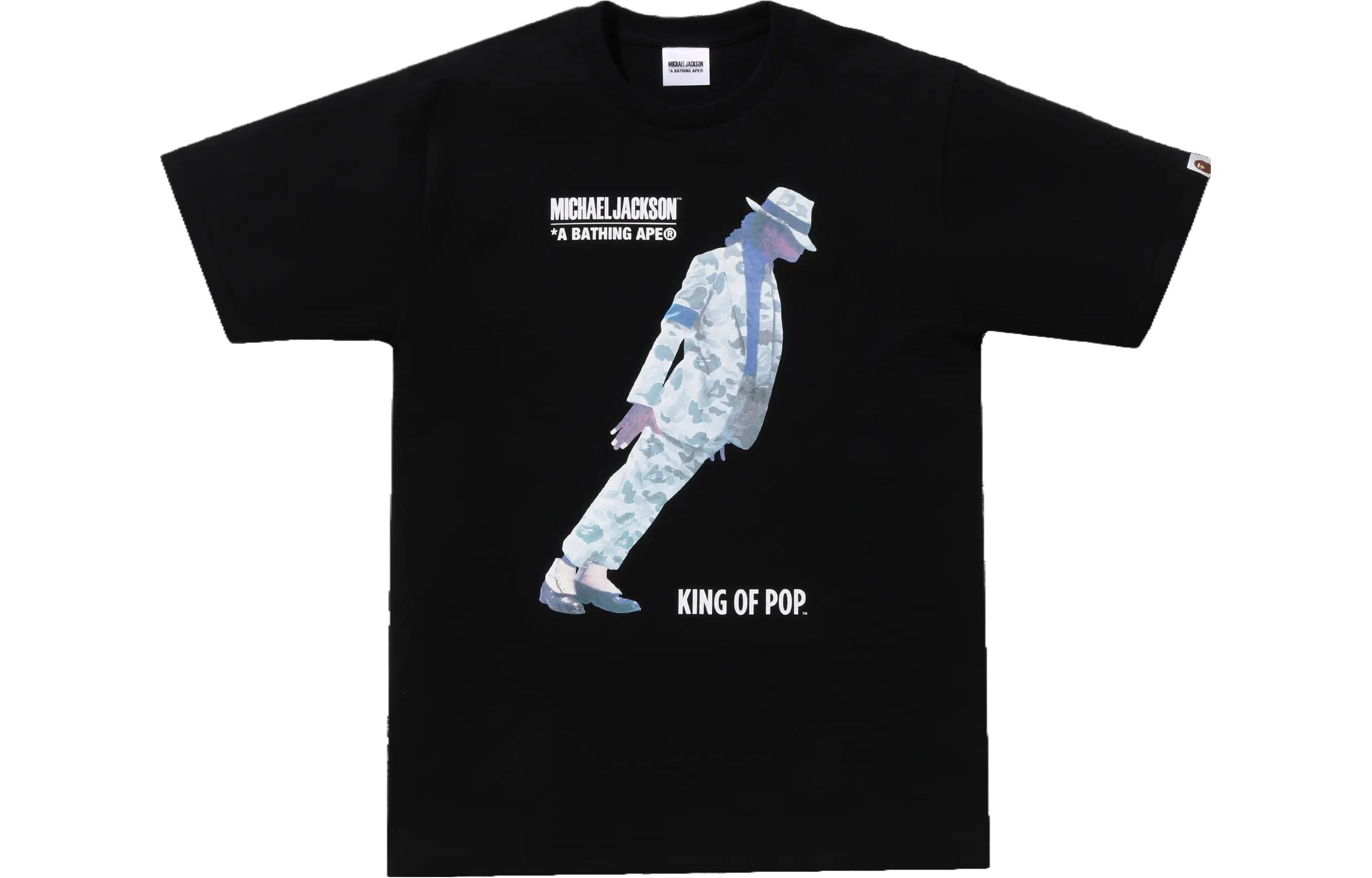 Bape A BATHING APE Michael Jackson Retro Graphic Loose Fit T-Shirt FW23 Mens. 1J73-110-905 圖 2