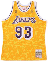 Bape A BATHING APE x MITCHELL & NESS Lakers Logo Print Sleeveless Basketball Jersey. 1I23-108-901 Bape A BATHING APE x MITCHELL & NESS Lakers Logo Print Sleeveless Basketball Jersey. 1I23-108-901