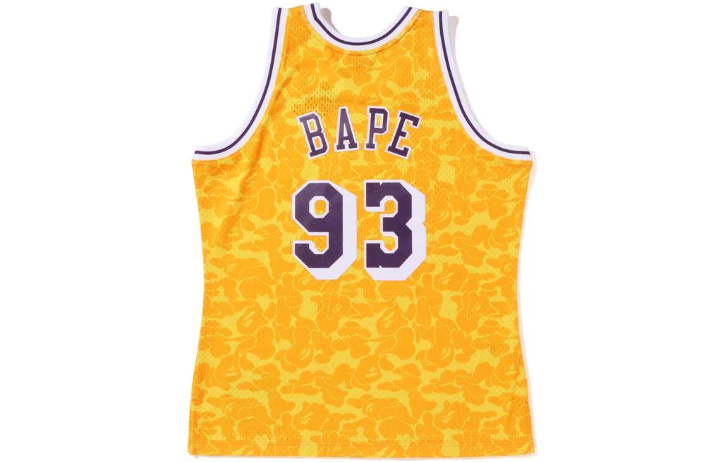 Lookbook Bape A BATHING APE x MITCHELL & NESS 湖人隊無袖籃球背心 Logo 印花球衣 1I23-108-901