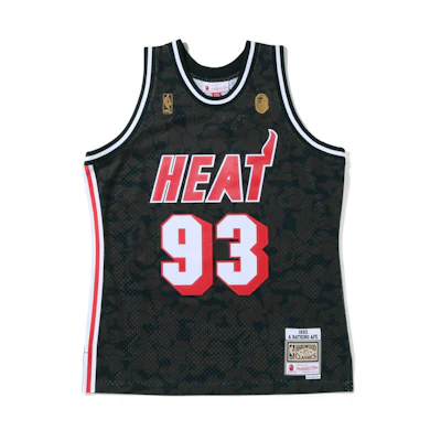 Bape A BATHING APE Mitchell & Ness Miami Heat Camo Basketball Jersey FW22 Men. 0ZXVTM108902I