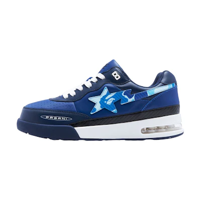 BAPE A BATHING APE Pagani ROAD Sta Leather Low 'Blue'
