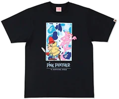 Bape A BATHING APE x Pink Panther Camo Print Crewneck Tee Mens. 1H73-110-921 Bape A BATHING APE x Pink Panther Camo Print Crewneck Tee Mens. 1H73-110-921