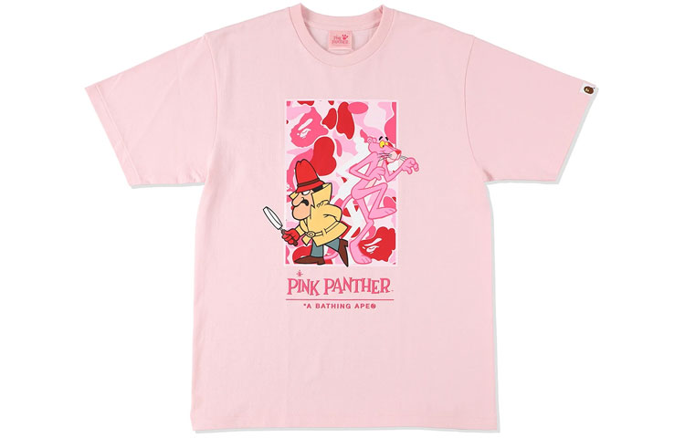 Details for Bape A BATHING APE x 粉紅豹迷彩圖案圓領短袖T恤 男款 1H73-110-921
