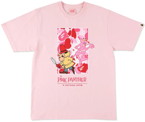 Bape A BATHING APE x 粉紅豹迷彩圖案圓領短袖T恤 男款 1H73-110-921 Details for Bape A BATHING APE x 粉紅豹迷彩圖案圓領短袖T恤 男款 1H73-110-921