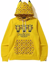 Bape A BATHING APE x POKEMON Unisex Yellow Cartoon Pullover Hoodie. 2G73-114-916 Bape A BATHING APE x POKEMON Unisex Yellow Cartoon Pullover Hoodie. 2G73-114-916
