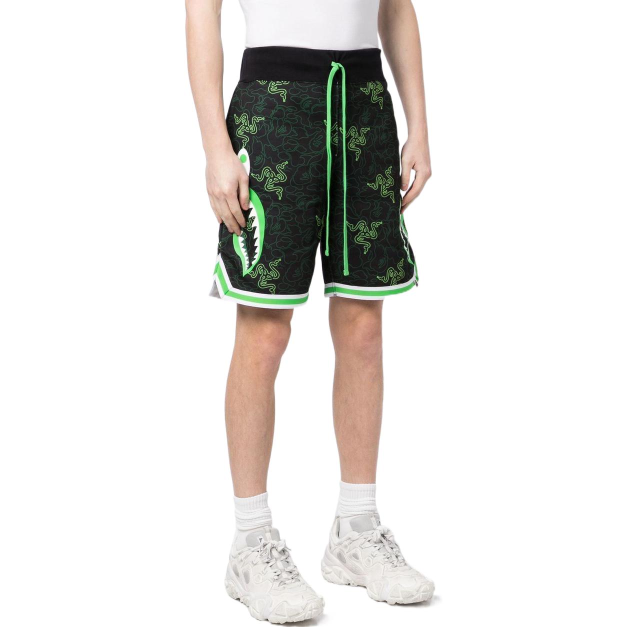 Purchase Bape A BATHING APE x Razer FW22 標誌印花休閒短褲 亮綠色. 0ZXSPM153902I