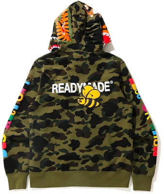 Bape A BATHING APE x READYMADE Hoodie Shark Tiger Hijau Camo Lelaki. 1H23-115-905 Shop Bape A BATHING APE x READYMADE Hoodie Shark Tiger Hijau Camo Lelaki. 1H23-115-905