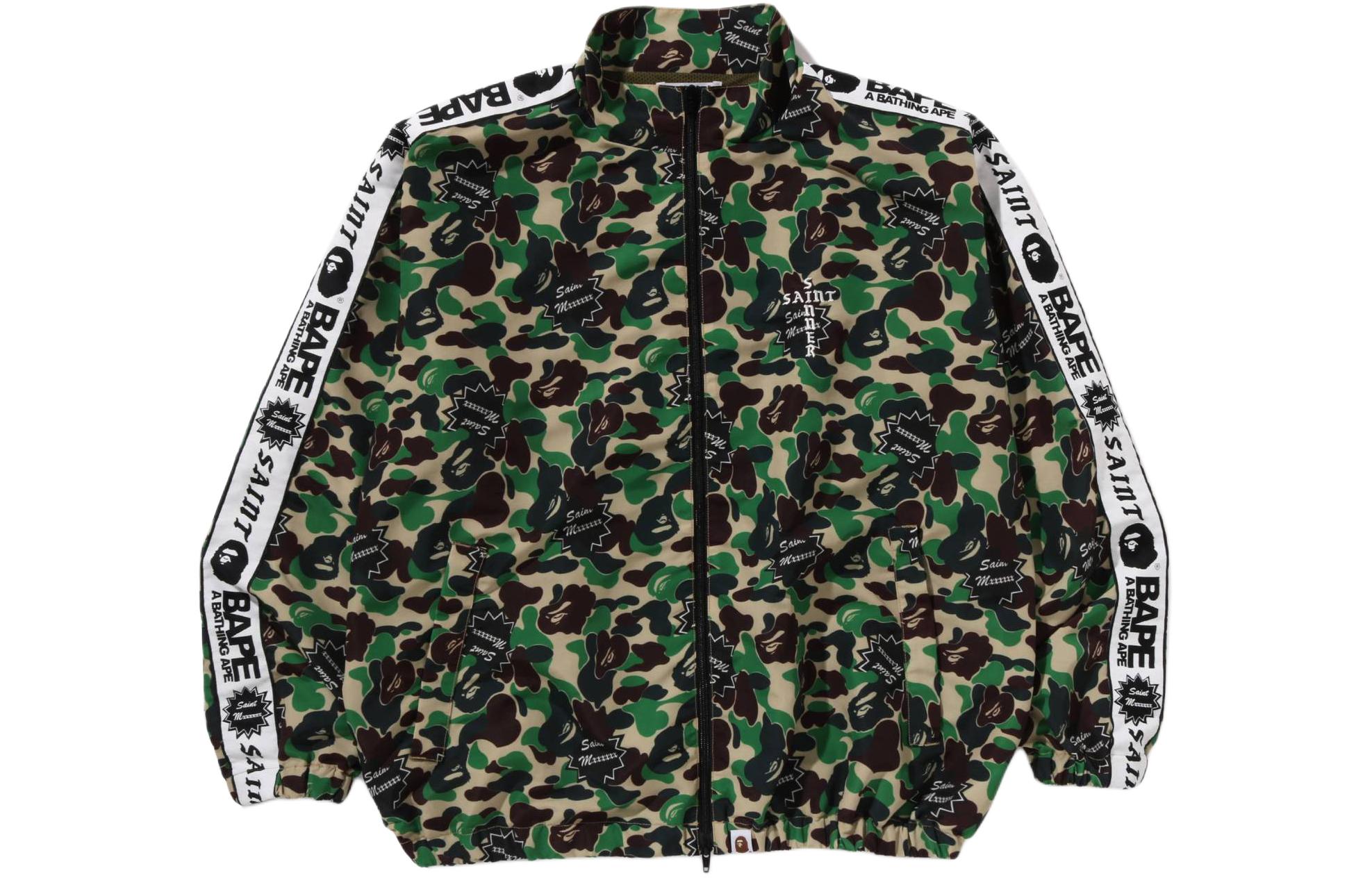 Bape A BATHING APE SAINT Mxxxxxx SS24 Camo Letter Print Long Sleeve Jacket Unisex. 1K23-140-903