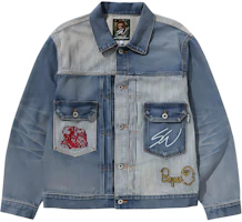 Bape A BATHING APE x Sean Wotherspoon Denim Jacket Blue Unisex Embroidered Patchwork. 0ZXLJM140906MNYX Bape A BATHING APE x Sean Wotherspoon Denim Jacket Blue Unisex Embroidered Patchwork. 0ZXLJM140906MNYX