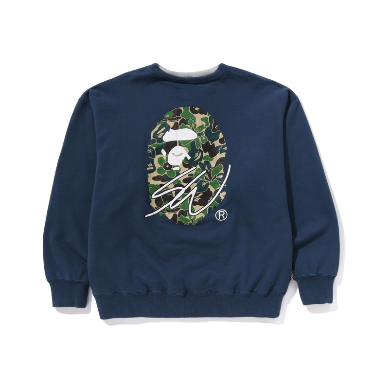 Bape A BATHING APE Sean Wotherspoon Reversible Ape Print Crewneck Sweatshirt Men. 0ZXSWM113904M